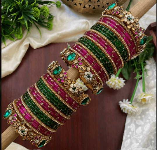 Pink Silk Thread Bangles