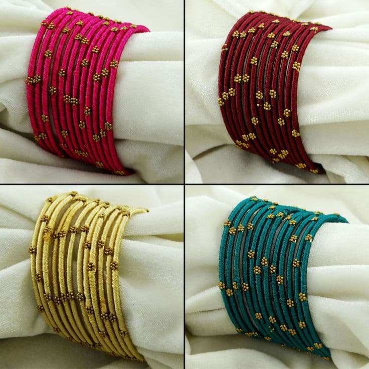 Handcrafted threaded bangles