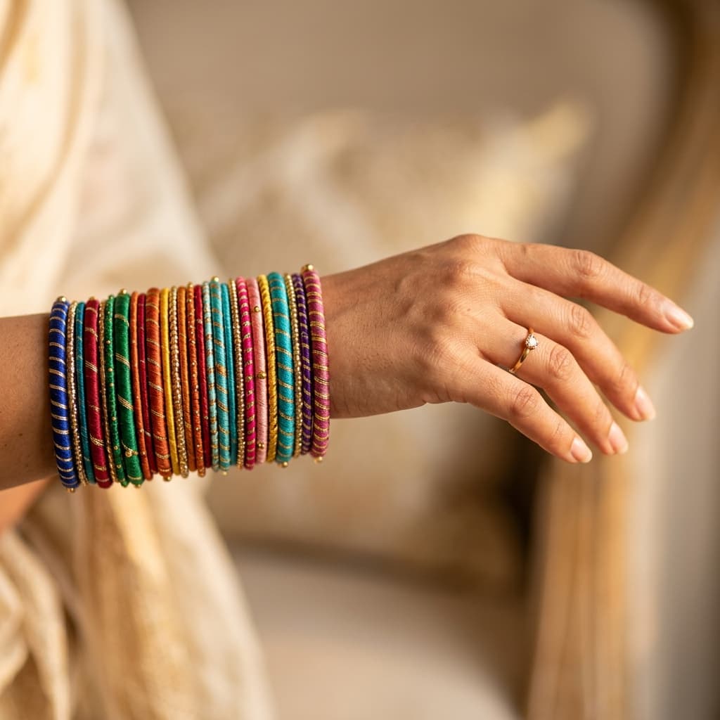 Hand woven silk bangles